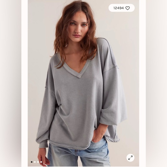 Free People Tops - Free People We The Free Venice V-Neck Sweatshirt. NWT cold winter